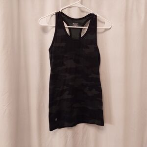 Athleta Dark Gray/Black Camo Racerback Tank